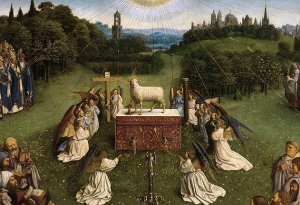 Lam Gods - detail (Jan van Eijk), katheraal van Gent
