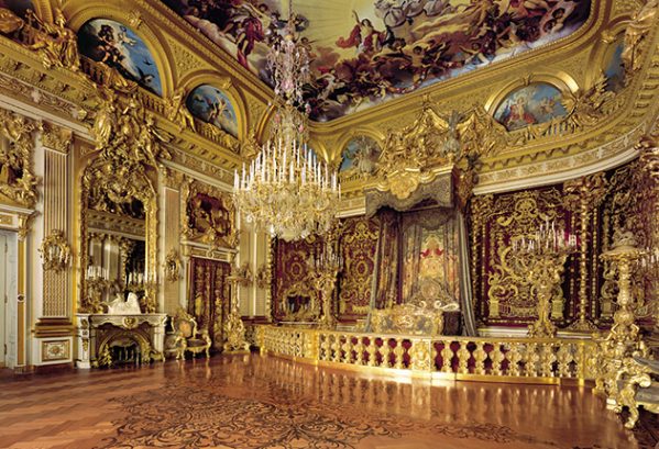 'Paradeschlafzimmer' in het kasteel op Herreninsel, Chiemsse