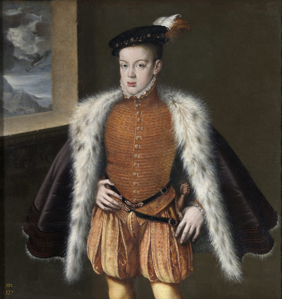 De historische Don Carlos, prins van Asturias (Alonso Sánchez Coello, 1555-1559)