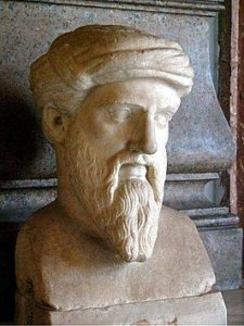 Pythagoras, Romeinse kopie naar een Grieks origineel, Musei Capitolini