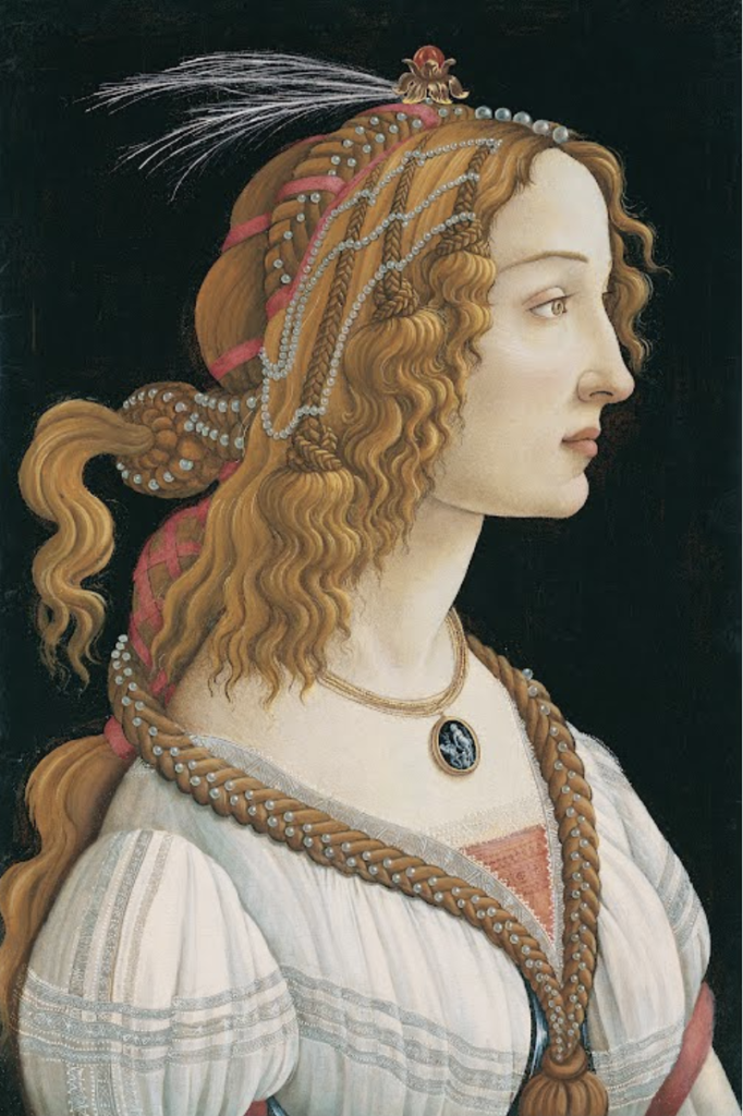 Portret van Simonetta Vespucci als Nymf (Sandro Botticelli, 1480)