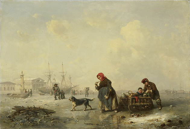 Gezicht op de Neva - Theodoor Hildebrandt - 1844 - Rijksmuseum