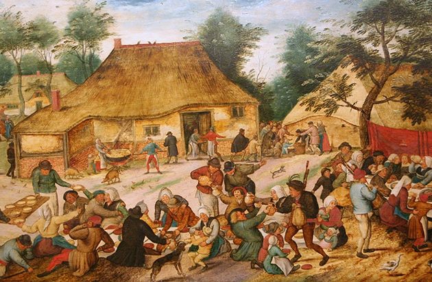Bruiloftsmaal voor een boerenhuis - Pieter Brueghel de Jonge