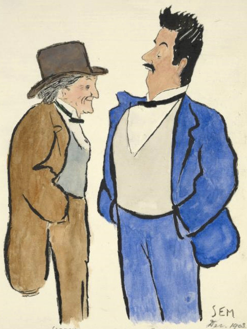 Victorien Sardou en Giacomo Puccini (Sem, 1903)