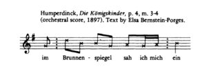 Voorbeeld notatie sprechgesang uit Königskinder van Humperdinck