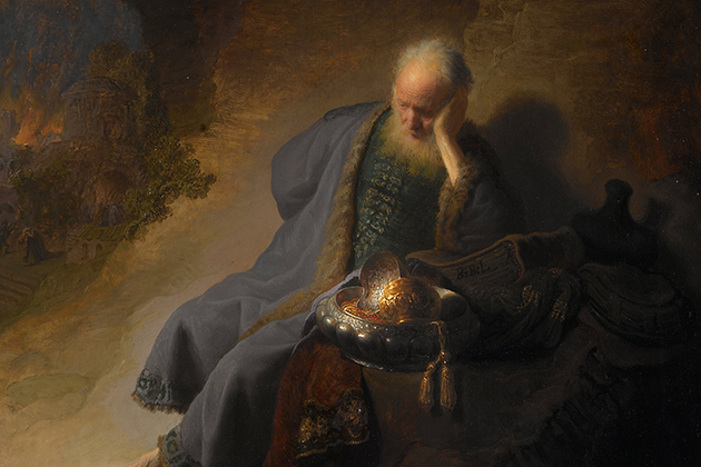 Jeremiah treurend over de verwoesting van Jeruzalem (Rembrandt)