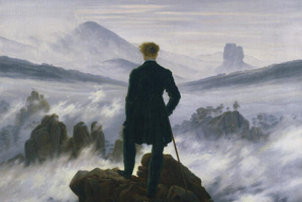 casper david friedrich - Der Wanderer über dem Nebelmeer (detail)