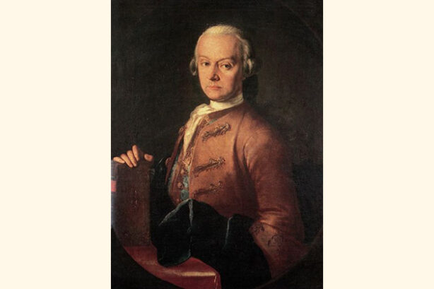 Leopold Mozart ca. 1765, toegeschreven aan Pietro Antonio Lorenzoni.