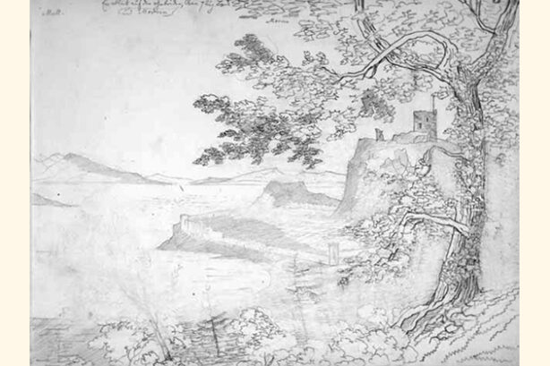 Schets van Dunollie Castle, Mendelssohn, 1829