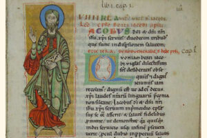 Codex Calixtinus met afbeelding van de apostel Jacobus