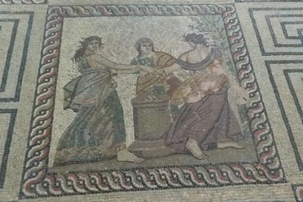 Mozaïek in museum in Kissamos (foto Joost van der Meent)